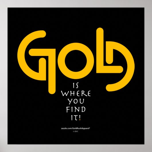Zoek Gold Ambigram Poster (Voorkant)