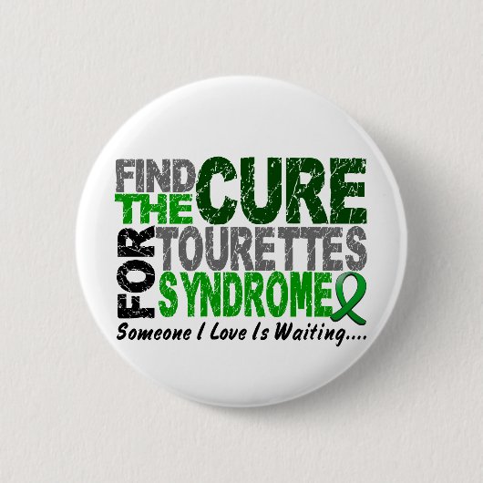 Zoek het Cure Tourette-syndroom Ronde Button 5,7 Cm (Voorkant)