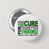 Zoek het Cure Tourette-syndroom Ronde Button 5,7 Cm (Voorkant /achterkant)