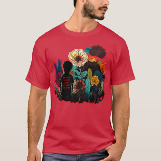 Zoek iemand die bloemen kweekt in het donkerste de t-shirt