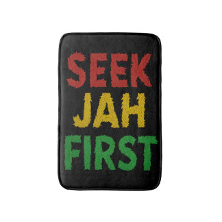 Zoek Jah Eerst Rastafari Reggae Rasta Kleuren Badmat