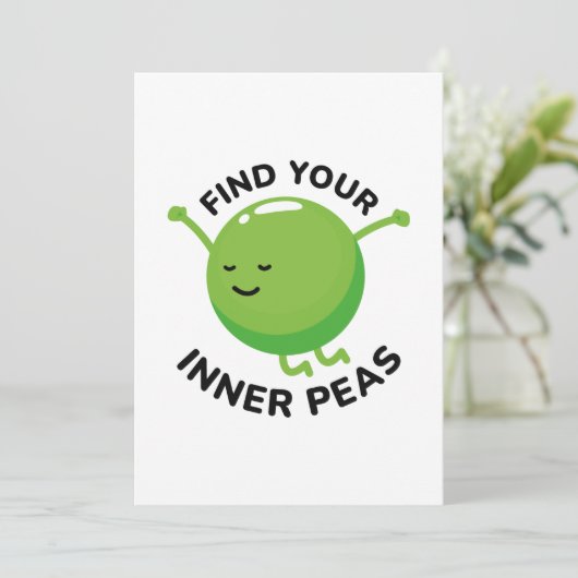 Zoek je binnenkant erwten bedankkaart (Staand voorkant)