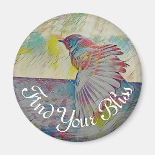 Zoek je Bliss Rainbow Bird of Love Magnet Magneet