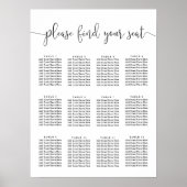 Zoek je bruiloft-sessieschema op het zitvlak poster (Voorkant)