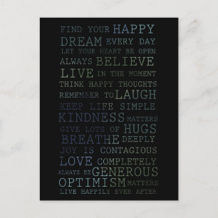 Zoek je gelukkige briefkaart