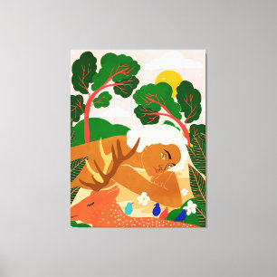 Zoek je gelukkige plek en ga er vaak heen canvas afdruk