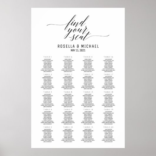 Zoek je tweetafelingstabel poster (Voorkant)