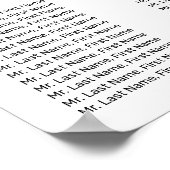 Zoek je zitje met een simpele trouwzitje poster (Hoek)