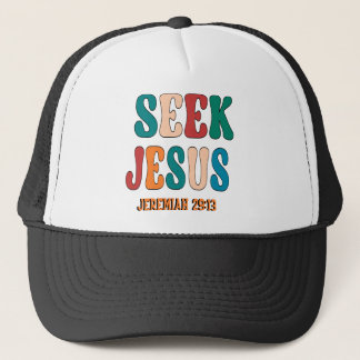 ZOEK JESUS BIJBELVERS VINTAGE TRUCKER PET