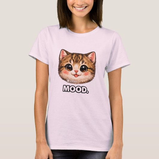 ZOEK KITTY MET STemming  T-shirt (Voorkant)