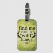 Zoek me waar de wilde dingen zijn bagagelabel (Voorkant (verticaal))