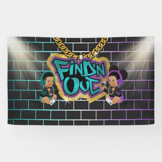 Zoek 'N Out Banner! Gender onthullen! Spandoek (Horizontaal)