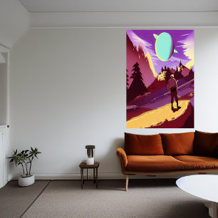 Zoek naar de verloren planeet   AI Art Poster