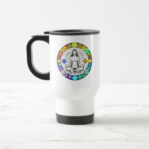 Zoek Serenity Meditatie Yoga Spiritueel Reisbeker