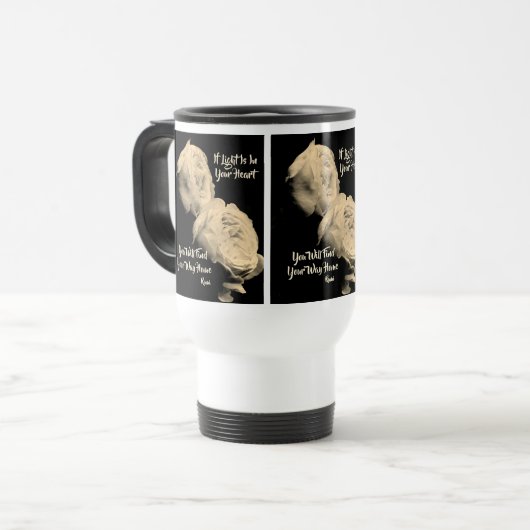 Zoek uw manier waarop u thuis Inspirerend roemijfe Reisbeker (Voorkant links)