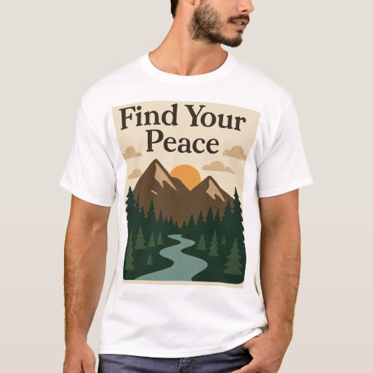 Zoek uw vrede t-shirt (Voorkant)