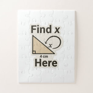 Zoek X Wiskunde Joke Sticker – Grappige geometrie Legpuzzel
