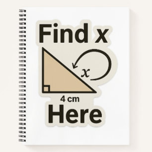 Zoek X Wiskunde Joke Sticker – Grappige geometrie Notitieboek