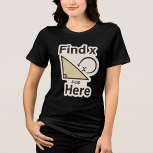 Zoek X Wiskunde Joke Sticker – Grappige geometrie Tri-Blend Shirt