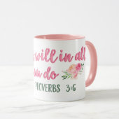 Zoek zijn wil in alles wat je doet Proverb / / / B Mok (Voorkant rechts)