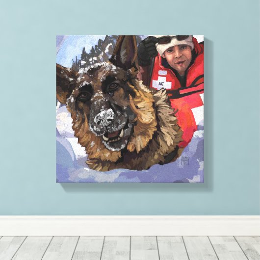 Zoeken en redden canvas afdruk (Insitu (Houten vloer))