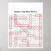 Zoeken in vaderdag Word Poster (Voorkant)