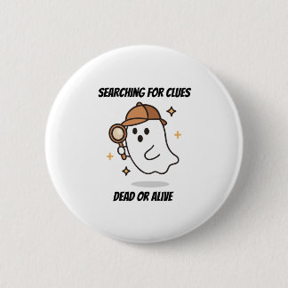 Zoeken naar Aanwijzingen Detective Spook Halloween Ronde Button 5,7 Cm
