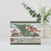  zoeken naar de kerstboom briefkaart (Staand voorkant)