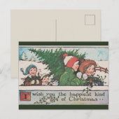  zoeken naar de kerstboom briefkaart (Voorkant / Achterkant)