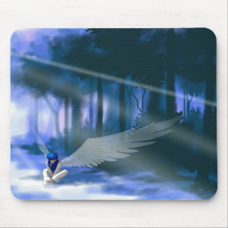 "Zoekend naar licht" Angel Mousepad Muismat