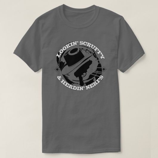 Zoekend scruffy & Herding Nerfs Funny Novelty T-shirt (Design voorkant)