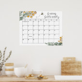 Zoekt als je Eucalyptus Shower Due Date kunt raden Poster (Keuken)