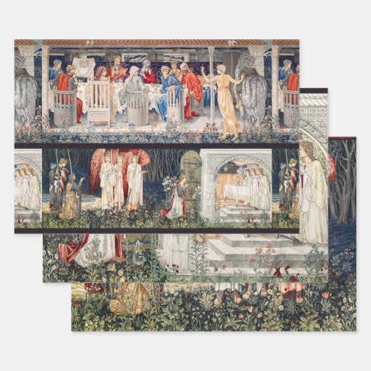 Zoektocht naar de Heilige Graal, Visioen van drie Inpakpapier Vel (Set)