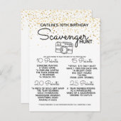 zoektocht spel kinderfeest verjaardagsfeestje aankondigingskaart (Voorkant / Achterkant)
