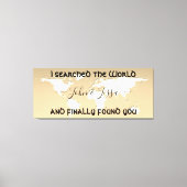 Zoekwereld en persoonlijke WEDDING gevonden Canvas Afdruk (Voorkant)