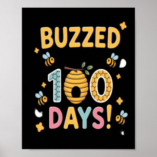 Zoemde door 100 dagen school juf bij poster