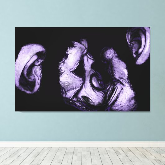 zoende chimpansees canvas afdruk (Insitu (Houten vloer))