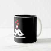 **ZOENEND ECHTPAAR**** MOK*** VOOR BRUID EN BRUIDE TWEEKLEURIGE KOFFIEMOK (Voorkant rechts)