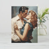 zoenend paar kaart (Staand voorkant)