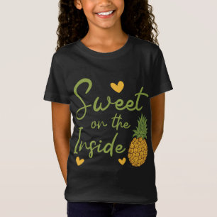 Zoet aan de binnenkant ananas liefhebber tropisch t-shirt