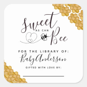 Zoet als Baby shower-bladwijzer Vierkante Sticker