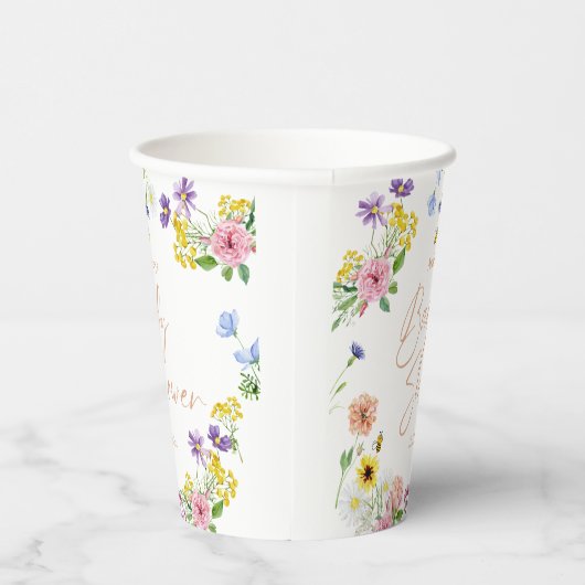 Zoet als Baby shower Papieren Bekers (Rechts)