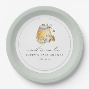 Zoet als Baby shower Papieren Bordje