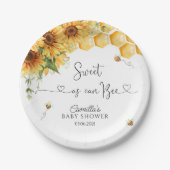 Zoet als Baby shower Papieren Bordje (Voorkant)