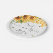 Zoet als Baby shower Papieren Bordje (Gekanteld)