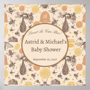 Zoet als Baby shower Poster