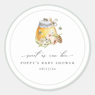 Zoet als Baby shower Ronde Sticker