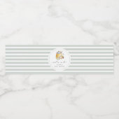 Zoet als Baby shower Waterfles Etiket (Enkel label)