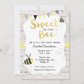 Zoet als bee Baby shower Invitation Kaart (Voorkant)