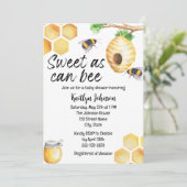 Zoet als bee Baby shower Invitation Kaart (Staand voorkant)